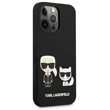 Originalus Karl Lagerfeld dėklas KLHCP13LSSKCK iPhone 13 Pro / 13 6,1" Juodas Silicone Karl & Choupette 3