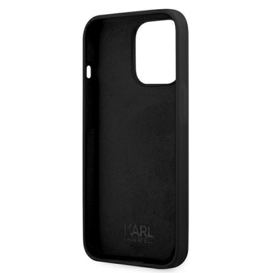 Originalus Karl Lagerfeld dėklas KLHCP13LSSKCK iPhone 13 Pro / 13 6,1" Juodas Silicone Karl & Choupette 6