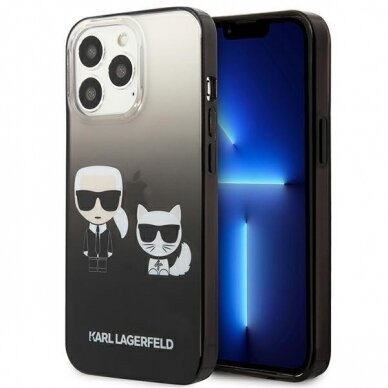 Originalus dėklas Karl Lagerfeld KLHCP13LTGKCK iPhone 13 Pro juodas