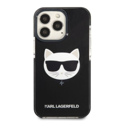 Dėklas Karl Lagerfeld Choupette Head KLHCP13LTPECK iPhone 13 Pro / 13 Juodas 2