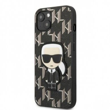 Dėklas Karl Lagerfeld Monogram Ikonik Patch KLHCP13MPMNIKBK iPhone 13 Juodas 1