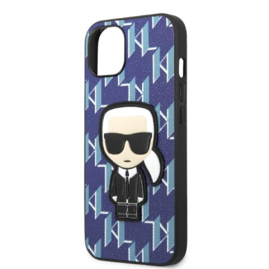 Dėklas Karl Lagerfeld Monogram Ikonik Patch KLHCP13MPMNIKBL iPhone 13 Mėlynas 5