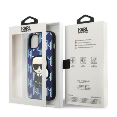 Dėklas Karl Lagerfeld Monogram Ikonik Patch KLHCP13MPMNIKBL iPhone 13 Mėlynas 7