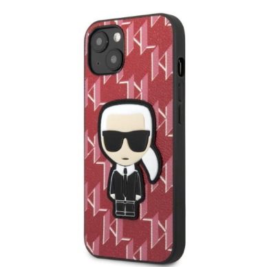 Dėklas Karl Lagerfeld Monogram Ikonik Patch KLHCP13MPMNIKPI iPhone 13 Raudonas 1