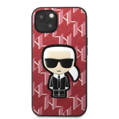 Dėklas Karl Lagerfeld Monogram Ikonik Patch KLHCP13MPMNIKPI iPhone 13 Raudonas 2