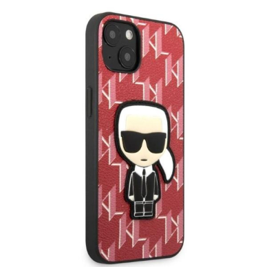 Dėklas Karl Lagerfeld Monogram Ikonik Patch KLHCP13MPMNIKPI iPhone 13 Raudonas 3