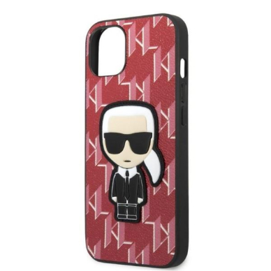 Dėklas Karl Lagerfeld Monogram Ikonik Patch KLHCP13MPMNIKPI iPhone 13 Raudonas 5