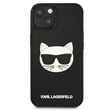 Dėklas Karl Lagerfeld KLHCP13SCH3DBK 13 mini 5,4" Juodas 3D Rubber Choupette 2