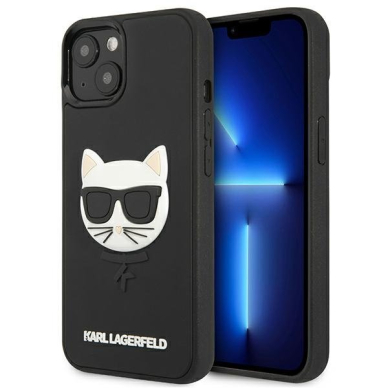 Dėklas Karl Lagerfeld KLHCP13SCH3DBK 13 mini 5,4" Juodas 3D Rubber Choupette