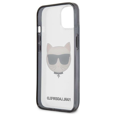 Originalus dėklas Karl Lagerfeld KLHCP13SHCHCK iPhone 13 mini 5.4 Permatomas Ikonik Choupette 6