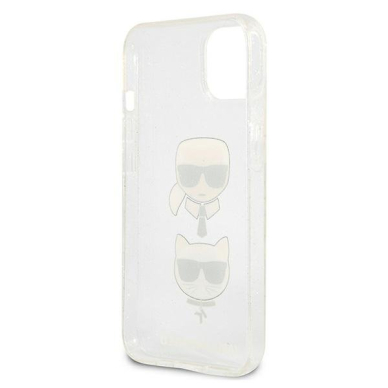 Originalus Karl Lagerfeld dėklas KLHCP13SKCTUGLS iPhone 13 mini 5,4" Sidabrinis Glitter Karl`s & Choupette 6