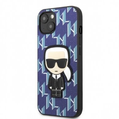 Dėklas Karl Lagerfeld Monogram Ikonik Patch KLHCP13SPMNIKBL iPhone 13 mini Mėlynas 1