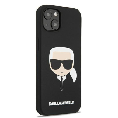 Originalus Karl Lagerfeld dėklas KLHCP13SSLKHBK iPhone 13 mini 5,4" Juodas Silicone Karl`s Head 3