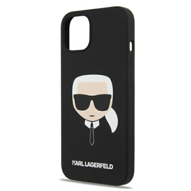 Originalus Karl Lagerfeld dėklas KLHCP13SSLKHBK iPhone 13 mini 5,4" Juodas Silicone Karl`s Head 5