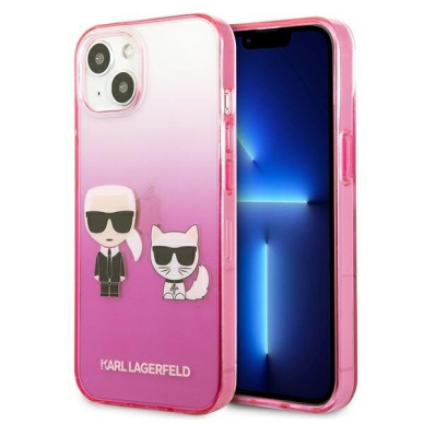 Dėklas Karl Lagerfeld Choupette KLHCP13STGKCP iPhone 13 mini Rožinis