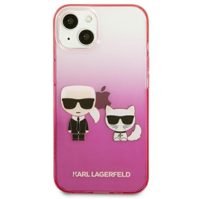 Dėklas Karl Lagerfeld Choupette KLHCP13STGKCP iPhone 13 mini Rožinis 4