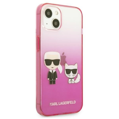 Dėklas Karl Lagerfeld Choupette KLHCP13STGKCP iPhone 13 mini Rožinis 6