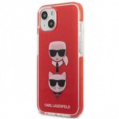 Dėklas Karl Lagerfeld Choupette Head KLHCP13STPE2TR iPhone 13 mini Raudonas 1