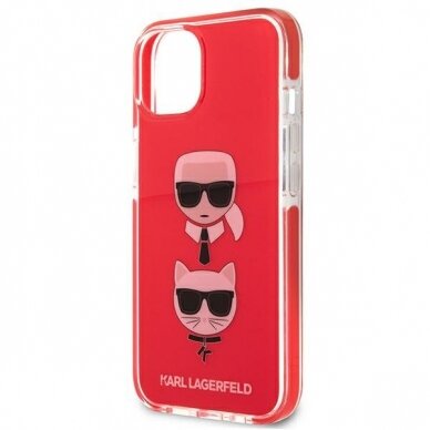 Dėklas Karl Lagerfeld Choupette Head KLHCP13STPE2TR iPhone 13 mini Raudonas 5