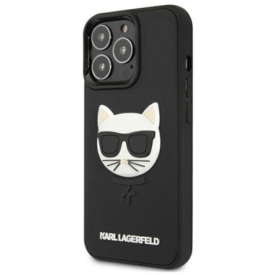 Dėklas Karl Lagerfeld KLHCP13XCH3DBK 13 Pro Max 6,7" Juodas 3D Rubber Choupette 1