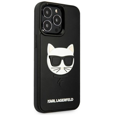 Dėklas Karl Lagerfeld KLHCP13XCH3DBK 13 Pro Max 6,7" Juodas 3D Rubber Choupette 3