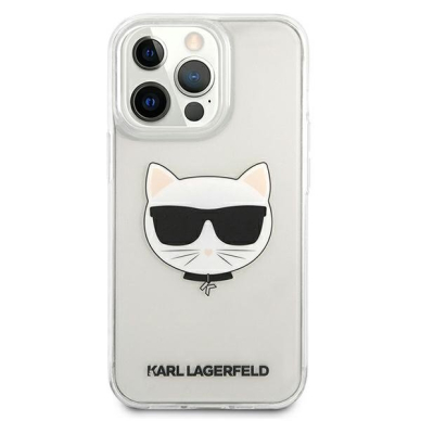 Oriignalus Karl Lagerfeld dėklas KLHCP13XCTR iPhone 13 Pro Max 6,7" Permatomas Choupette Head 2