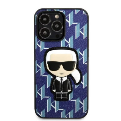 Dėklas Karl Lagerfeld Monogram Ikonik Patch KLHCP13XPMNIKBL iPhone 13 Pro Max Mėlynas 2