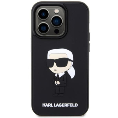 Dėklas Karl Lagerfeld Rubber Ikonik 3D KLHCP14L3DRKINK iPhone 14 Pro Juodas 2