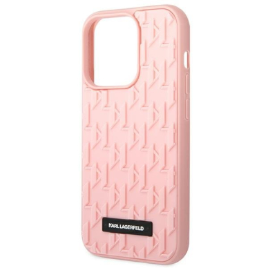 Dėklas Karl Lagerfeld 3D Monogram KLHCP14LRUPKLPP iPhone 14 Pro Rožinis 1