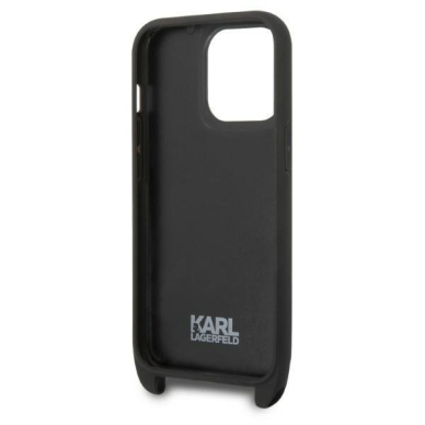 Dėklas Karl Lagerfeld Monogram Ikonik Patch KLHCP14LSTKMK iPhone 14 Pro Juodas 5