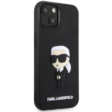 Dėklas Karl Lagerfeld Rubber Ikonik 3D KLHCP14M3DRKINK iPhone 14 Plus Juodas 3