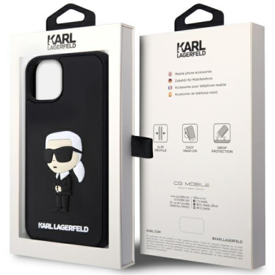 Dėklas Karl Lagerfeld Rubber Ikonik 3D KLHCP14M3DRKINK iPhone 14 Plus Juodas 7