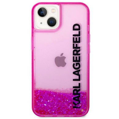 Dėklas Karl Lagerfeld Liquid Glitter Elong KLHCP14MLCKVF iPhone 14 Plus Rožinis 1