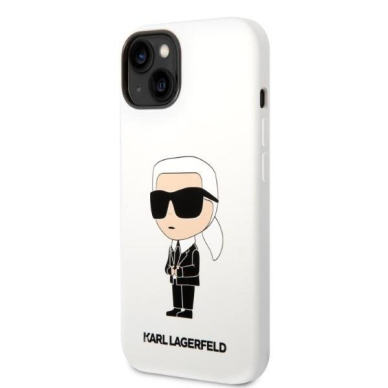 Dėklas Karl Lagerfeld Silicone Ikonik KLHCP14MSNIKBCH iPhone 14 Plus Baltas 1