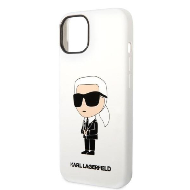 Dėklas Karl Lagerfeld Silicone Ikonik KLHCP14MSNIKBCH iPhone 14 Plus Baltas 5