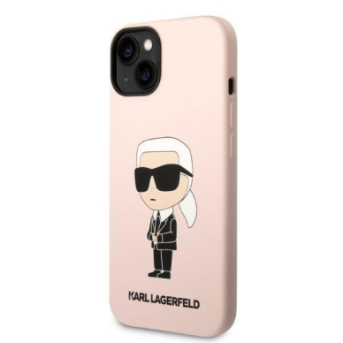 Dėklas Karl Lagerfeld Silicone Ikonik KLHCP14MSNIKBCP iPhone 14 Plus Rožinis 1