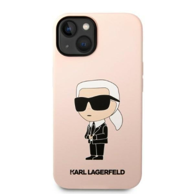 Dėklas Karl Lagerfeld Silicone Ikonik KLHCP14MSNIKBCP iPhone 14 Plus Rožinis 2