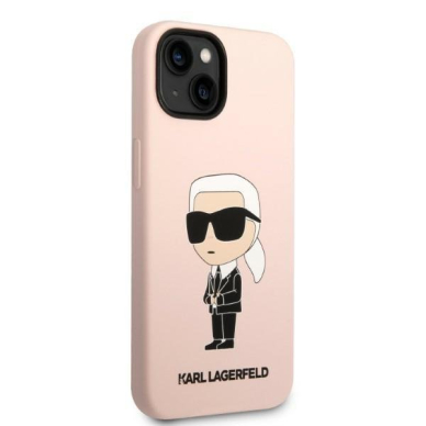 Dėklas Karl Lagerfeld Silicone Ikonik KLHCP14MSNIKBCP iPhone 14 Plus Rožinis 3