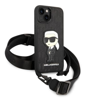 Dėklas Karl Lagerfeld Monogram Ikonik Patch KLHCP14MSTKMK iPhone 14 Plus Juodas 2