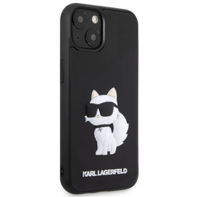 Dėklas Karl Lagerfeld Rubber Choupette 3D KLHCP14S3DRKHNK iPhone 14 Juodas 3