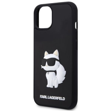 Dėklas Karl Lagerfeld Rubber Choupette 3D KLHCP14S3DRKHNK iPhone 14 Juodas 5