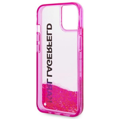 Dėklas Karl Lagerfeld Liquid Glitter Elong KLHCP14SLCKVF iPhone 14 Rožinis 6