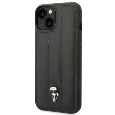 Dėklas Karl Lagerfeld Puffy Ikonik Pin KLHCP14SPSQPK iPhone 14 Juodas 1