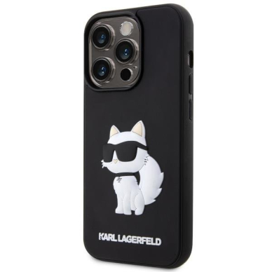 Dėklas Karl Lagerfeld Rubber Choupette 3D KLHCP14X3DRKHNK iPhone 14 Pro Max Juodas 1