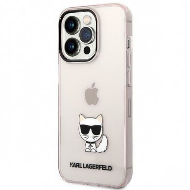 Dėklas Karl Lagerfeld KLHCP14XCTTRI iPhone 14 Pro Max Rožinis 1