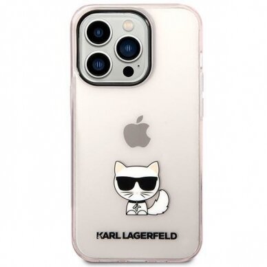 Dėklas Karl Lagerfeld KLHCP14XCTTRI iPhone 14 Pro Max Rožinis 2