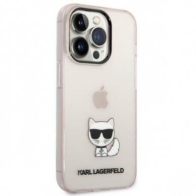 Dėklas Karl Lagerfeld KLHCP14XCTTRI iPhone 14 Pro Max Rožinis 3