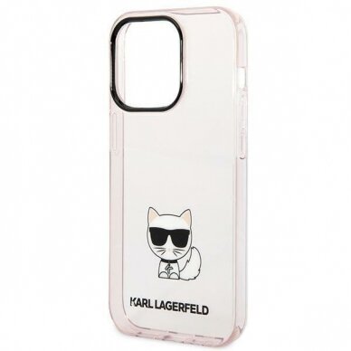 Dėklas Karl Lagerfeld KLHCP14XCTTRI iPhone 14 Pro Max Rožinis 5