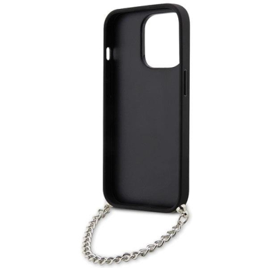 Dėklas Karl Lagerfeld Saffiano Monogram Chain KLHCP14XSACKLHPK iPhone 14 Pro Max Juodas 5