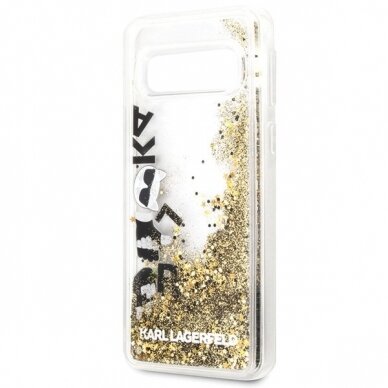 Originalus Karl Lagerfeld Dėklas S10E G970 Juodas - Auksinis Hard Case Glitter CGX0091 UGLX912 1